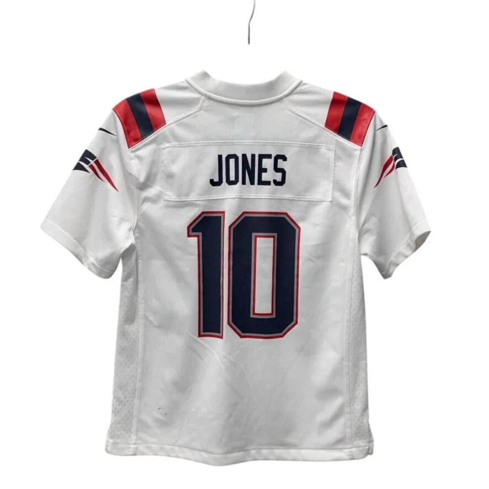 Nike New England Patriots Mac Jones 10 Jersey Youth Medium White NFL On Field